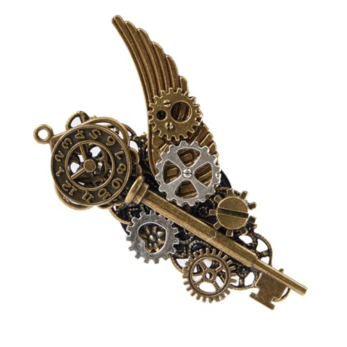 2in1 Teen Girl Hair Clip Revers Stift Pin Metallic Wing Gear Schlüsselform Haarnadel Steampunk Brosche/Haarnadeln Für Erwachsene Teenager 2in1 Teen Girl Hair Clip Revers Stift Pin Metallic Wing Gear Schlüsselform Haarnadel Steampunk Brosche/Haarnadeln Für Erwachsene Teenager von JSGHGDF