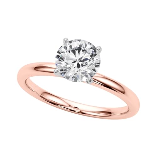 JTC LTD 0,75 Karat IGI-zertifizierter Verlobungsring aus im Labor gezüchtetem Diamant für Damen | Ring aus 18 Karat Roségold | Größe 48 JTC LTD 0,75 Karat IGI-zertifizierter Verlobungsring aus im Labor gezüchtetem Diamant für Damen | Ring aus 18 Karat Roségold | Größe 48 von JTC LTD