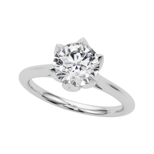 JTC LTD 1,50 Karat IGI-zertifizierter Solitär-Diamant-Verlobungsring im Rundschliff für Damen | 9 Karat Weißgoldring | Größe 53 JTC LTD 1,50 Karat IGI-zertifizierter Solitär-Diamant-Verlobungsring im Rundschliff für Damen | 9 Karat Weißgoldring | Größe 53 von JTC LTD