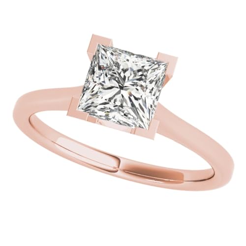 JTC LTD IGI Zertifizierter Verlobungsring mit Labordiamant | Princess-Cut Geometrische Fassung | 9K Roségold Ring | 2.00Kt Größe 57 JTC LTD IGI Zertifizierter Verlobungsring mit Labordiamant | Princess-Cut Geometrische Fassung | 9K Roségold Ring | 2.00Kt Größe 57 von JTC LTD