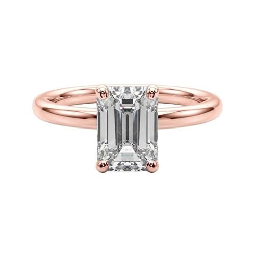 JTC LTD Smaragdschliff Labordiamant Verlobungsring IGI Zertifiziert D Farbe VS Reinheit Solitärring 9K Roségold Ring | 0.20Kt Größe 56 JTC LTD Smaragdschliff Labordiamant Verlobungsring IGI Zertifiziert D Farbe VS Reinheit Solitärring 9K Roségold Ring | 0.20Kt Größe 56 von JTC LTD