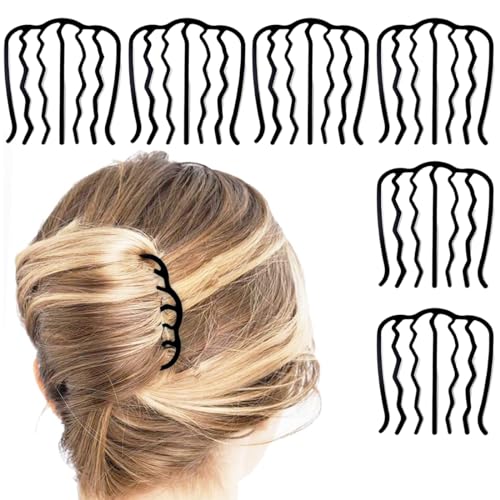 Vintage Haar-Seitenkämme für Frauen und Mädchen - Set mit 6 Metall-Haarkämmen, Haare Steckkamm, Haar-Gabel-Clip, Einsteckkamm, Seitenkämme, Haarschmuck von JTKREW