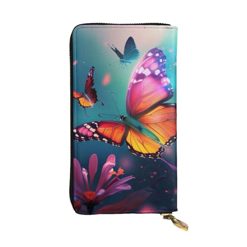 JTNWEC Damen-Geldbörse aus Leder – schöne Schmetterlings-Drucke, Münzgeldbörse, Reise-Kartenhalter, Reißverschluss, Geldbörse, Handy-Handtasche, schwarz, Einheitsgröße, modern, schwarz, Einheitsgröße JTNWEC Damen-Geldbörse aus Leder – schöne Schmetterlings-Drucke, Münzgeldbörse, Reise-Kartenhalter, Reißverschluss, Geldbörse, Handy-Handtasche, schwarz, Einheitsgröße, modern, schwarz, Einheitsgröße von JTNWEC