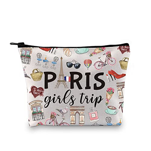 Paris Mädchen Reise Geschenk Paris Mädchen Wochenende Geschenk Urlaub in Paris Geschenk Paris Thema Reisetasche Paris Skyline Geschenk für Sie Frankreich Urlaub Make-up Tasche, Girls Trip Paris EU, von JTOUK
