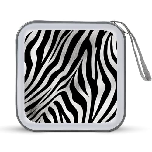 JTREHY CD-Hülle mit 40 Blatt Kapazität, Zebra-Druck, tragbar, Reißverschluss, CD-DVD-Hülle, Halter, große Kapazität, CD-Brieftasche für Auto, Zuhause, Büro, Spiele, Disc, Audio-Musik, Zebramuster, JTREHY CD-Hülle mit 40 Blatt Kapazität, Zebra-Druck, tragbar, Reißverschluss, CD-DVD-Hülle, Halter, große Kapazität, CD-Brieftasche für Auto, Zuhause, Büro, Spiele, Disc, Audio-Musik, Zebramuster, von JTREHY