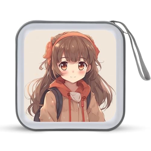 JTREHY CD-Hülle mit 40 Blatt Kapazität, japanischer Anime-Druck, tragbarer Reißverschluss, CD-DVD-Hülle, Halter, große Kapazität, CD-Brieftasche für Auto, Zuhause, Büro, Spiele, Disc, Audio-Musik, JTREHY CD-Hülle mit 40 Blatt Kapazität, japanischer Anime-Druck, tragbarer Reißverschluss, CD-DVD-Hülle, Halter, große Kapazität, CD-Brieftasche für Auto, Zuhause, Büro, Spiele, Disc, Audio-Musik, von JTREHY