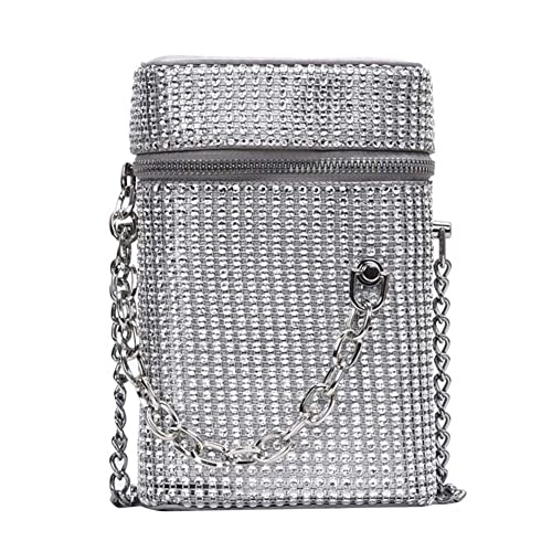 JUCHRZEY Damen-Beuteltasche, Strass-Ketten-Umhängetasche, glitzernde Bling-Umhängetasche, Diamant-Umhängetasche, modische Geldbörse for Mädchen von JUCHRZEY