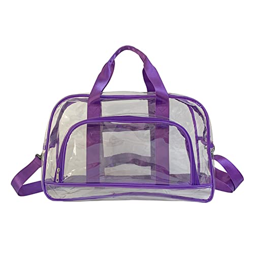 JUCHRZEY Handgepäcktasche mit großer Kapazität, wasserdicht, tragbar, multifunktional, transparent, PVC, Wochenreise-Seesack for Camping von JUCHRZEY