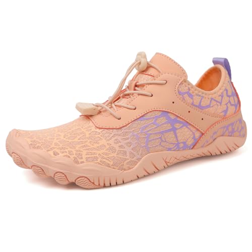 JUCHRZEY Männer Frauen Wanderschuhe Barfuß Atmungsaktive Wasserschuhe mit breiter Spitze und Drainage Sportliche Barfußschuhe for Wassersport Outdoor Strand von JUCHRZEY