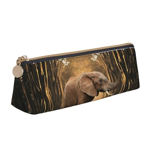 JUEXDEME Federmäppchen aus Leder, Motiv: Skulptur, Elefant, schlankes Design, Stifttasche mit metallischem Reißverschluss, Taschengröße für Studenten, Büro, Universität, Mittelschule, weiß, JUEXDEME Federmäppchen aus Leder, Motiv: Skulptur, Elefant, schlankes Design, Stifttasche mit metallischem Reißverschluss, Taschengröße für Studenten, Büro, Universität, Mittelschule, weiß, von JUEXDEME