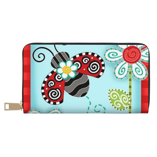JUEXDEME Ladybug Blume Lange Kunstleder Clutch Chic Stilvolle Damengeldbörse für moderne Frauen Große Kapazität Kartenhalter und Organizer-Taschen Langlebige Geldbörse Handtasche für den täglichen JUEXDEME Ladybug Blume Lange Kunstleder Clutch Chic Stilvolle Damengeldbörse für moderne Frauen Große Kapazität Kartenhalter und Organizer-Taschen Langlebige Geldbörse Handtasche für den täglichen von JUEXDEME
