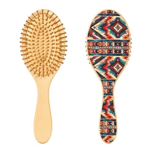 JUMBEAR Haarbürste mit Indianer-Tapisserie-Muster, massierende Kopfhaut, Bambus-Paddel-Haarbürste für alle Frisuren, reduziert Verfilzungen und Haarbruch, fördert das Haarwachstum JUMBEAR Haarbürste mit Indianer-Tapisserie-Muster, massierende Kopfhaut, Bambus-Paddel-Haarbürste für alle Frisuren, reduziert Verfilzungen und Haarbruch, fördert das Haarwachstum von JUMBEAR