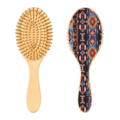 JUMBEAR Haarbürste mit Indianer-Tapisserie-Muster, massierende Kopfhaut, Bambus-Paddel-Haarbürste für alle Frisuren, reduziert Verfilzungen und Haarbruch, fördert das Haarwachstum JUMBEAR Haarbürste mit Indianer-Tapisserie-Muster, massierende Kopfhaut, Bambus-Paddel-Haarbürste für alle Frisuren, reduziert Verfilzungen und Haarbruch, fördert das Haarwachstum von JUMBEAR