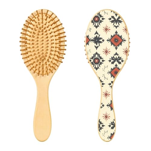 JUMBEAR Haarbürste mit Indianer-Tapisserie-Muster, massierende Kopfhaut, Bambus-Paddel-Haarbürste für alle Frisuren, reduziert Verfilzungen und Haarbruch, fördert das Haarwachstum JUMBEAR Haarbürste mit Indianer-Tapisserie-Muster, massierende Kopfhaut, Bambus-Paddel-Haarbürste für alle Frisuren, reduziert Verfilzungen und Haarbruch, fördert das Haarwachstum von JUMBEAR
