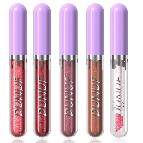 5 Colors Diamonds Glitzer Lipgloss Set Langlebig Feuchtigkeitsspendend Lippenstift Keine Klebrigen Schimmer Flüssiger Lippenstift Set Frauen 5 Colors Diamonds Glitzer Lipgloss Set Langlebig Feuchtigkeitsspendend Lippenstift Keine Klebrigen Schimmer Flüssiger Lippenstift Set Frauen von JUNNASALIKER