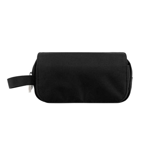 Federmäppchen Junge Mäppchen Schulmäppchen Federtasche Federmappe Pencil Case Teenager Mädchen Schwarz Groß Erwachsene Weiß Hohe Kapazität Mehrschichtig Für Studierende (Black,20x6x10cm) von JUSHZ