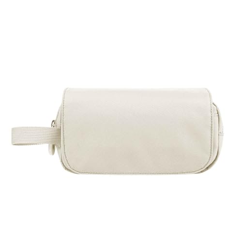 Federmäppchen Junge Mäppchen Schulmäppchen Federtasche Federmappe Pencil Case Teenager Mädchen Schwarz Groß Erwachsene Weiß Hohe Kapazität Mehrschichtig Für Studierende (White,20x6x10cm) von JUSHZ