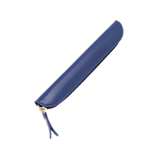 JUSHZ Federmäppchen Mäppchen Schulmäppchen Federtasche Federmappe Pencil Case Teenager Mädchen Schwarz Klein Wasserdicht Mäppchen Grundschüler Leder Reißverschluss (Blue,19.5X 3x2cm) von JUSHZ