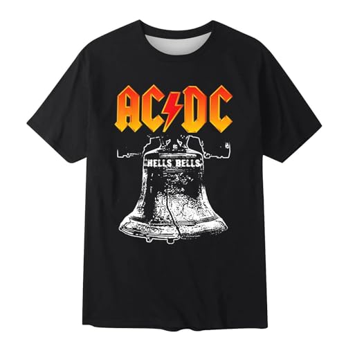 JUTOO Angebote des Tages Heute ACDC Power Up Tour Shirt 2024 Fanartikel Für Herren Damen T Shirt Tshirt (3XL, Black) von JUTOO