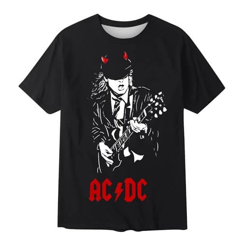 JUTOO Angebote des Tages Heute Deal, T Shirt Herren ACDC Tshirt Damen Power Up Tour Shirt 2024 Fanartikel T-Shirt Up T (5XL, Black) von JUTOO