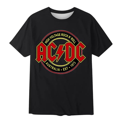 JUTOO Blitzangebote des Tages, T Shirt Herren ACDC Tshirt Damen Power Up Tour Shirt 2024 Fanartikel Sommer Up T-Shirts Für (XXL, Black) von JUTOO