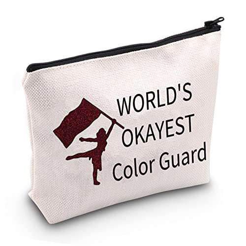 Color Guard Geschenke Colorguard Appreciation Gift World's Okayest Color Guard Reise Make-up Tasche für Teenager Mädchen, Okayest Color Guard Tasche von JXGZSO