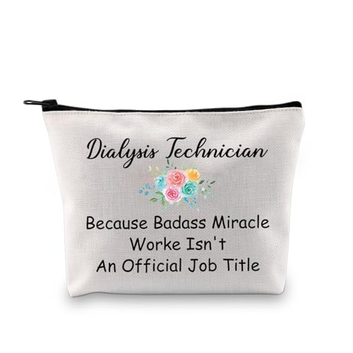 JXGZSO Dialysetechniker Make-up-Tasche Dialyse Patientenpflege Tech Geschenk Nephrologen Organizer Tasche Medizinische Arbeiter Geschenk, Dialyse-Techniker von JXGZSO