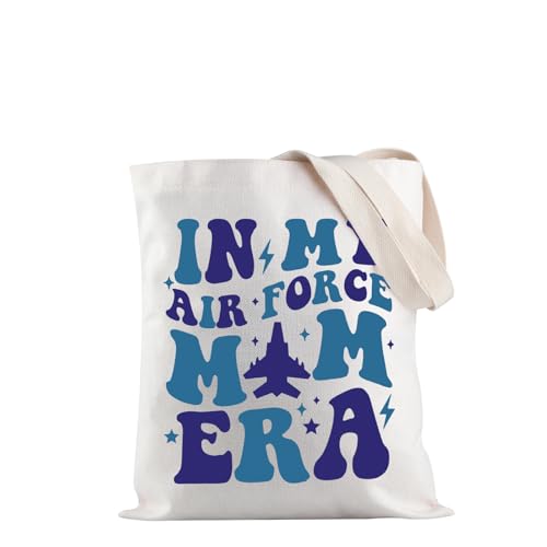 JXGZSO Einkaufstasche mit Aufschrift "Proud Air Force Mom" (in My Air Force Mom Era), Force Mom Era Tragetasche, Einheitsgröße von JXGZSO