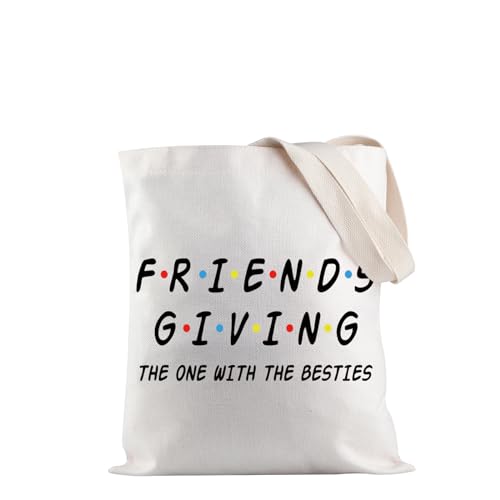 JXGZSO Friendsgiving Umhängetasche "Friends Giving the One With the Besties", Geschenk für beste Freundin, TV-Show, inspiriertes Geschenk, Friends Giving Tote, Einheitsgröße von JXGZSO