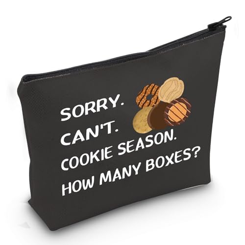 JXGZSO Kosmetiktasche mit Aufschrift "Sorry Can't Cookie Season How Many Boxers" für Mädchen, Keks-Saison-Tasche von JXGZSO