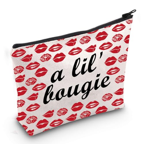 JXGZSO Lustige, stilvolle Make-up-Tasche mit Reißverschluss "A Lil' Bougie", Geschenk für Mädchen, Eine Lil' Bougie Tasche von JXGZSO