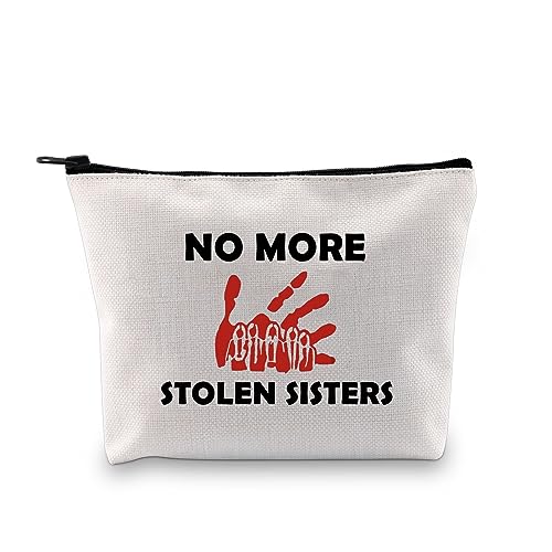 JXGZSO MMIW Kosmetiktasche "No More Stolen Sisters Native Awareness Gift Indigene Gifts For Women Feminism Makeup Zipper Bag, Keine gestohlenen Schwestern mehr von JXGZSO