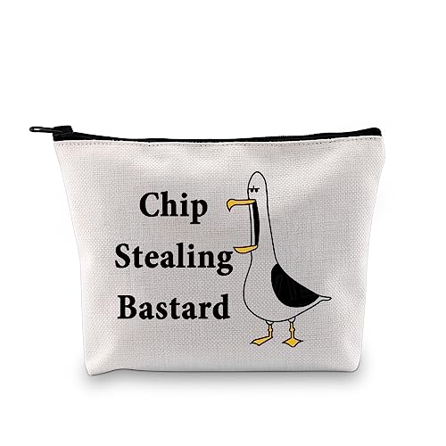 JXGZSO Seagull Make-up-Tasche Chip Stealing Bastard Lustige Albatross Vogel Hering Möwe Reise Organizer Tasche Meer Geschenk für Frauen, Pommesstehler Bastard von JXGZSO