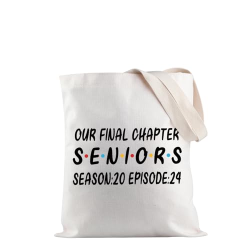 JXGZSO Senior Umhängetasche Our Final Chapter Senioren Tote Bag Class of 2024 Geschenk 2024 Graduation Squad Geschenk, Final Chapter Tote, Einheitsgröße von JXGZSO