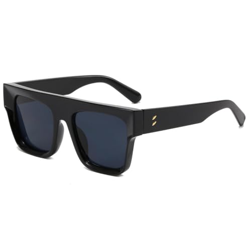 JZWCHQ Quadratische Sonnenbrille im Vintage-Stil, für Damen und Herren, Blau, Lila, Beige, UV400, Schwarz , Einheitsgröße JZWCHQ Quadratische Sonnenbrille im Vintage-Stil, für Damen und Herren, Blau, Lila, Beige, UV400, Schwarz , Einheitsgröße von JZWCHQ