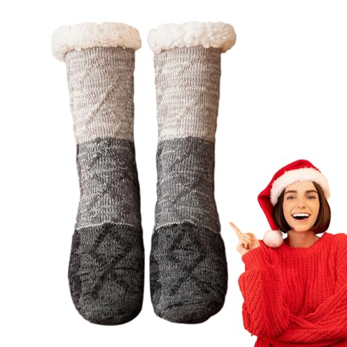 Rutschfeste Damensocken, Fuzzy-Bodensocken | Slipper-Socken für Damen | Fuzzy Gripper-Socken, bequeme Schlafsocken für Damen und Herren, Must-Haves nach der Geburt Jacekee von Jacekee