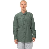 Jack Wolfskin Barrier L/S Shirt Women Bluse Mit Mückenschutz Damen XL hedge green hedge green von Jack Wolfskin