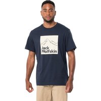 Jack Wolfskin Brand T-Shirt Men Herren T-shirt aus Bio-Baumwolle L blau night blue von Jack Wolfskin