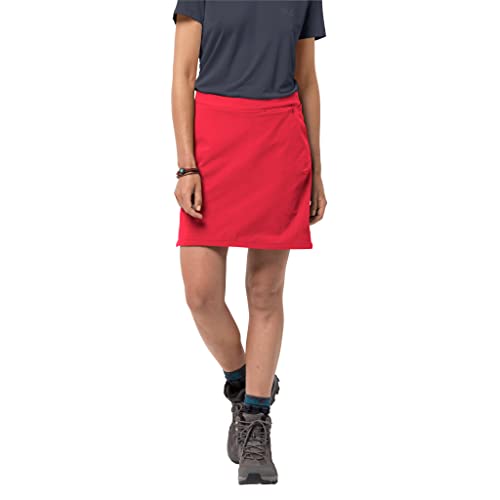 Jack Wolfskin Damen Hilltop Trail Skort W Rock, Tulip Red, 44 EU von Jack Wolfskin