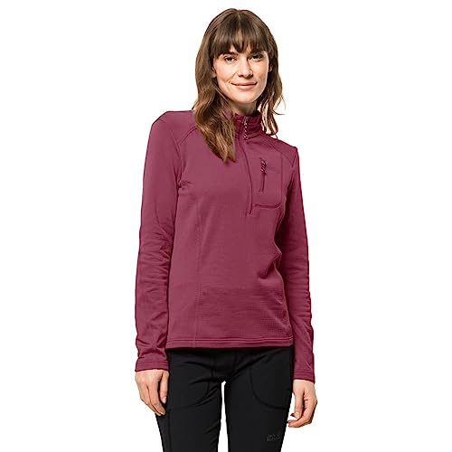 Jack Wolfskin Damen Kolbenberg Sweatshirt, 2198 Sangria Red, M von Jack Wolfskin