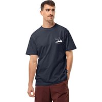 Jack Wolfskin Discover T-Shirt Men Herren T-shirt aus Bio-Baumwolle M blau night blue von Jack Wolfskin