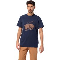 Jack Wolfskin Find Your Spot T-Shirt Men T-Shirt aus Bio-Baumwolle Herren M blau night blue von Jack Wolfskin