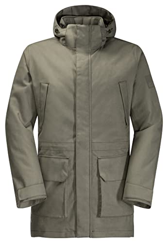 Jack Wolfskin Herren Fierce Wind Parka, Dusty Olive, L von Jack Wolfskin