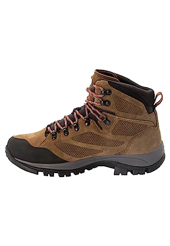 Jack Wolfskin Herren Rebellion Texapore Mid M, Brown / Red, 45 EU von Jack Wolfskin