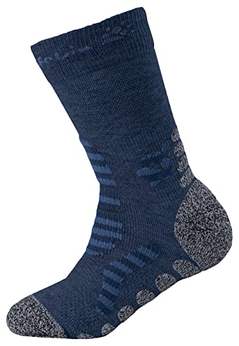 Jack Wolfskin Kinder Hiking Stripe Classic Cut Socken, Dark Indigo, 34-36 von Jack Wolfskin