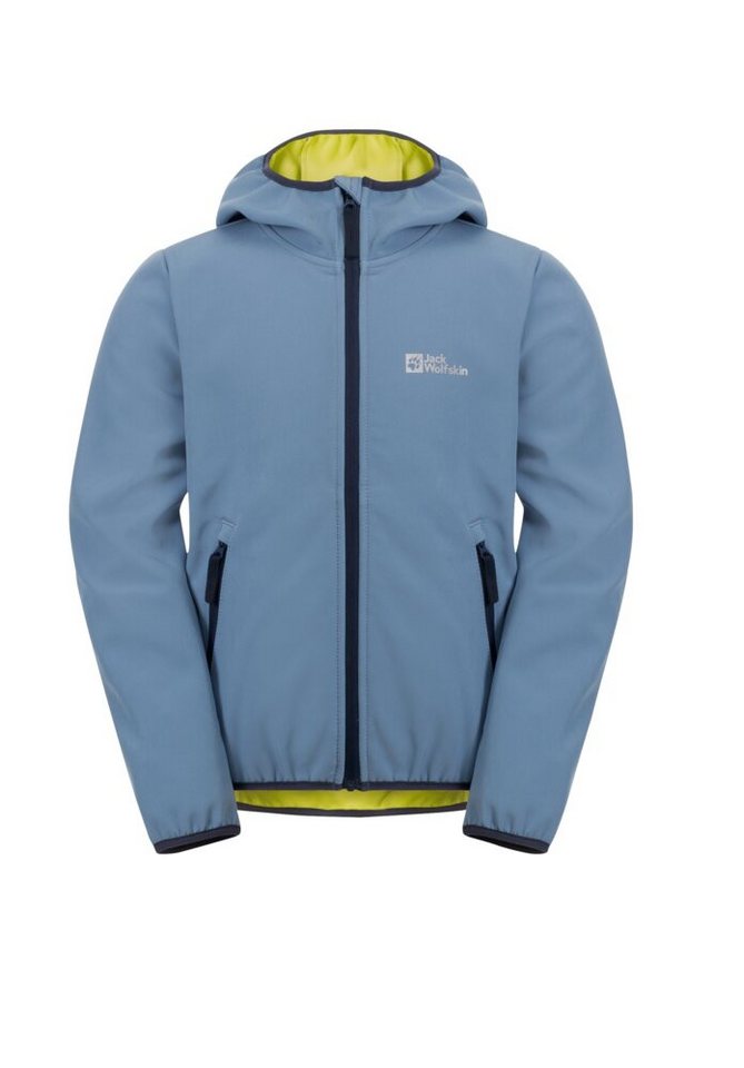 Jack Wolfskin Softshelljacke FOURWINDS JACKET KIDS Kapuze: fest mit der Jacke verbunden von Jack Wolfskin