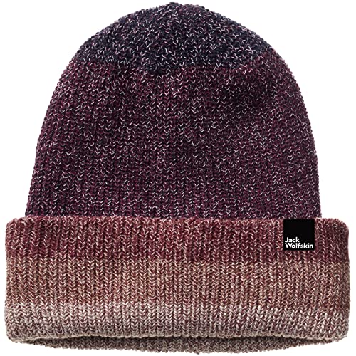 Jack Wolfskin Unisex Kinder Spirit Beanie-Mütze, Dark Ruby, Einheitsgröße von Jack Wolfskin