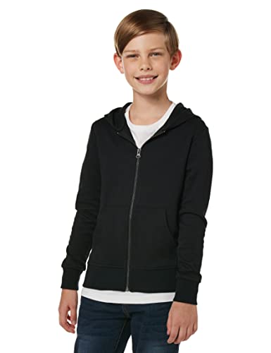 JACK & JONES Jungen Jjebasic Zip Hood Noos Jr Cardigan Sweater, Schwarz, 176 EU von JACK & JONES