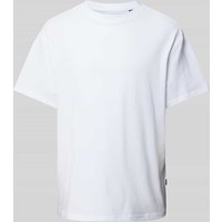 Jack & Jones Premium T-Shirt mit geripptem Rundhalsausschnitt Modell 'HARVEY' in Weiss, Größe L von Jack & Jones Premium
