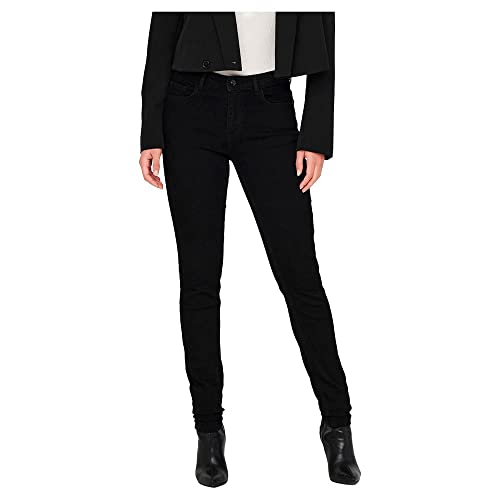 JACQUELINE de YONG Female Skinny Jeans JDYBLUME MW SK SOLID Black DNM von JACQUELINE de YONG